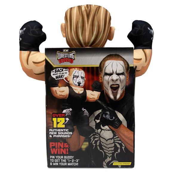 AEW Wrestling Buddies Sting 12" Role Play Plush NWT - Picture 2 of 7